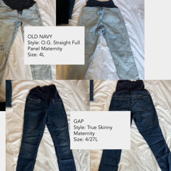 (10) Pairs of Maternity Jeans/Pants GAP, LOU & GREY, Old Navy, ASOS, DL Premium - Picture 7 of 8